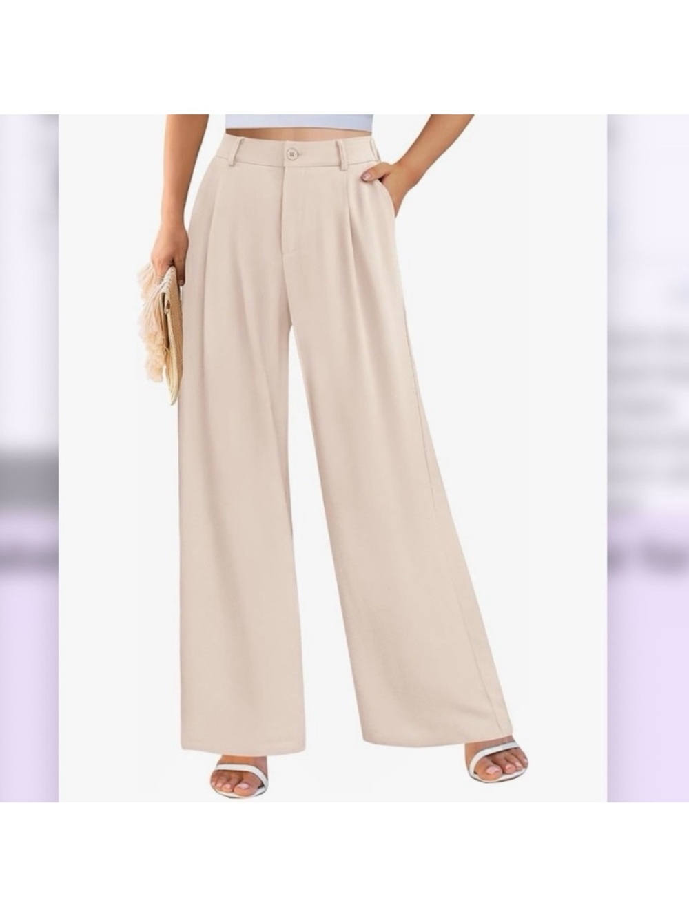 Women's Trending Wide Leg, High Waisted Dress/Work Pant Trousers. Size: Small